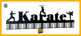 Karate 3 Figure 72 Tier Medal Hanger Black Sports Medal Hangers