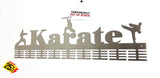 Karate 3 Figure 72 Tier Medal Hanger Stainless Steel Brush Finish Sports Medal Hangers