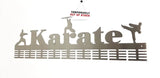 Karate 3 Figure 72 Tier Medal Hanger Stainless Steel Brush Finish Sports Medal Hangers