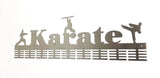 Karate 3 Figure 72 Tier Medal Hanger Stainless Steel Brush Finish Sports Medal Hangers