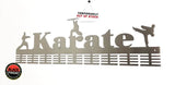 Karate 3 Figure 72 Tier Medal Hanger Stainless Steel Brush Finish Sports Medal Hangers