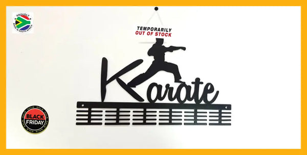 Karate 48 Tier Medal Hanger Black Sports Medal Hangers