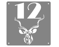 Kudu House Number Sign Wall Art