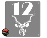 Kudu House Number Sign Wall Art