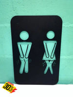 Ladies & Gents Toilet Sign Wall Art