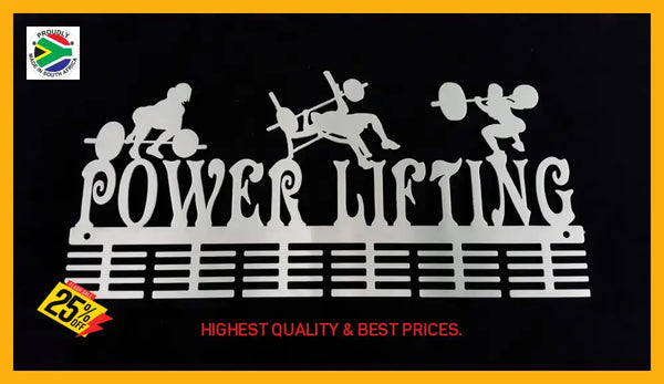 Lady Power Lifting 48 Tier Medal Hanger Stainless Steel Brush Finish Sports Medal Hangers