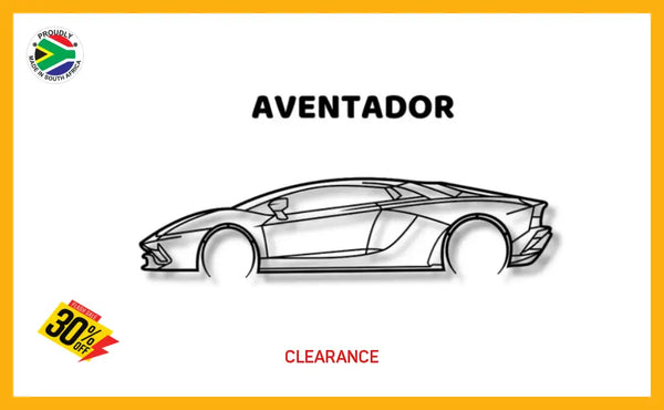 Lamborghini Aventador Detailed Silhouette Metal Wall Art