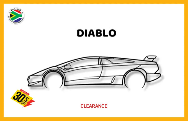 Lamborghini Diablo Detailed Silhouette Metal Wall Art