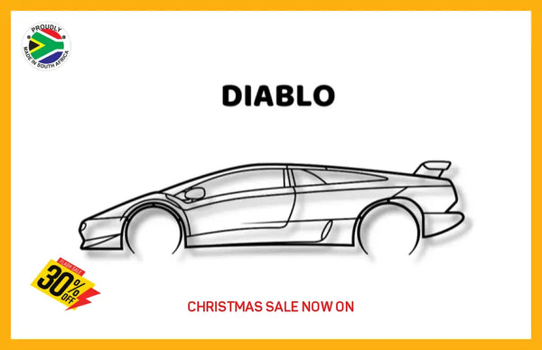 Lamborghini Diablo Detailed Silhouette Metal Wall Art