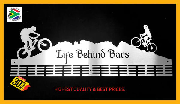 Life Behind Bars Couple Mtb 72 Tier Medal Hanger Stainless Steel Brush Finish Sports Medal Hangers