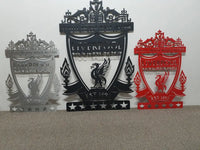 Liverpool 6 Star Champions League Crest Mounted Wall Art Design