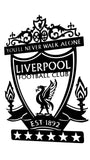 Liverpool 6 Star Champions League Crest Mounted Wall Art Design