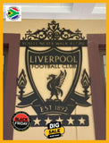 Liverpool 6 Star Champions League Crest Mounted Wall Art Design