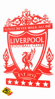 Liverpool 6 Star Champions League Crest Mounted Wall Art Design