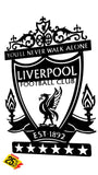 Liverpool 6 Star Champions League Crest Mounted Wall Art Design