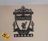 Liverpool 6 Star Champions League Crest Mounted Wall Art Design