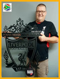 Liverpool Fc Ynwa Crest Mounted Wall Art Design