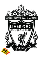 Liverpool Fc Ynwa Crest Mounted Wall Art Design Black / 41Cm X 30Cm Small