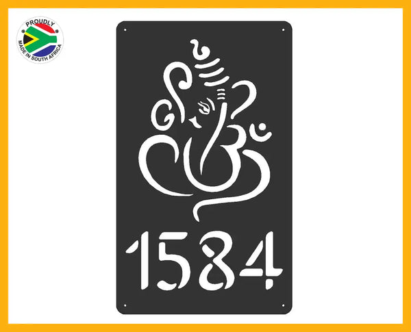 Lord Ganesh Design House Sign Wall Art