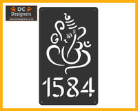 Lord Ganesh Design House Sign Wall Art