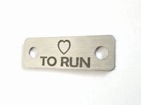 Love To Run Individual Shoelace Tag Shoe Lace Tags