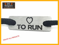 Love To Run Individual Shoelace Tag Shoe Lace Tags