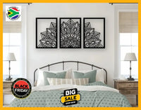 Mandala 3 Piece Wall Art Design