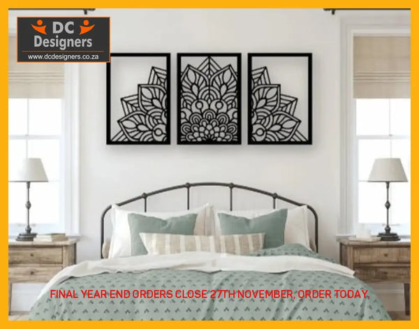 Mandala 3 Piece Wall Art Design