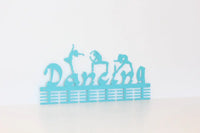 Mixed Dancing 48 Tier Medal Hanger Blue Turquoise Sports Medal Hangers