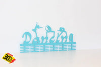 Mixed Dancing 48 Tier Medal Hanger Blue Turquoise Sports Medal Hangers