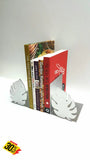 Monstera Book Ends Stainless Steel Brush Finish Home Décor