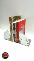 Monstera Book Ends Stainless Steel Brush Finish Home Décor