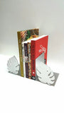 Monstera Book Ends Stainless Steel Brush Finish Home Décor