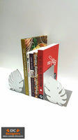 Monstera Book Ends Stainless Steel Brush Finish Home Décor