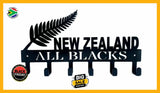 New Zealand All Blacks 6 Hook Key Black Hooks