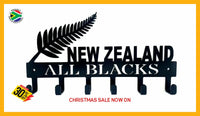 New Zealand All Blacks 6 Hook Key Black Hooks