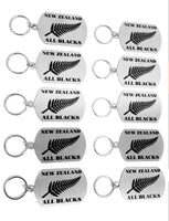 New Zealand All Blacks Single Sided Laser Engraved Key Ring-Bag Tag Key Rings