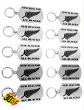 New Zealand All Blacks Single Sided Laser Engraved Key Ring-Bag Tag Key Rings