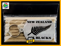 New Zealand All Blacks Single Sided Laser Engraved Key Ring-Bag Tag Key Rings