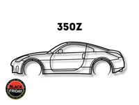 Nissan 350 Z Detailed Silhouette Metal Wall Art