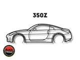 Nissan 350 Z Detailed Silhouette Metal Wall Art