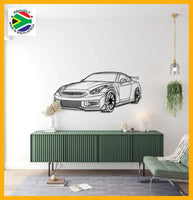 Nissan Gtr R35 Front Angle Detailed Silhouette Metal Wall Art