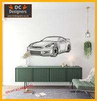 Nissan Gtr R35 Front Angle Detailed Silhouette Metal Wall Art