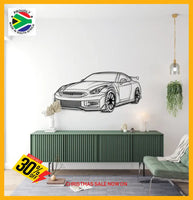 Nissan Gtr R35 Front Angle Detailed Silhouette Metal Wall Art