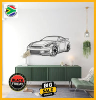 Nissan Gtr R35 Front Angle Detailed Silhouette Metal Wall Art