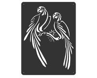 Parrot Pair Laser Cut Wall Art Wall