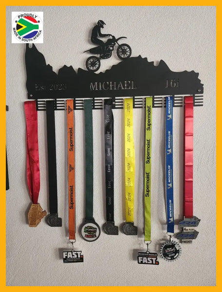 Personalised Motocross 72 Tier Medal Hanger Sports Medal Hangers