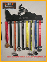 Personalised Motocross 72 Tier Medal Hanger Sports Medal Hangers