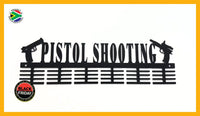 Pistol Shooting Medal Hanger Black / 48 Tier Sports Medal Hangers