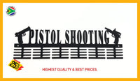 Pistol Shooting Medal Hanger Black / 48 Tier Sports Medal Hangers